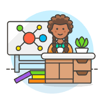 Chemistry Teacher 3 Illustration from UX Colors Set