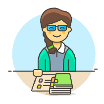 Librarian 1 2 Illustration from UX Colors Set