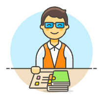 Librarian 1 4 Illustration from UX Colors Set