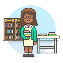 Librarian 2 2 Illustration from UX Colors Set
