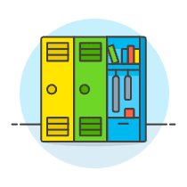 Locker Room Illustration from UX Colors Set