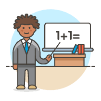 Math Teacher 3 Illustration from UX Colors Set