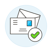 Mail Checked Illustration from UX Colors Set