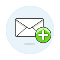 Email Add Illustration from UX Colors Set