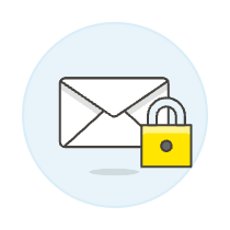 Email Lock Illustration from UX Colors Set