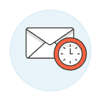 Email Schedule Illustration from UX Colors Set