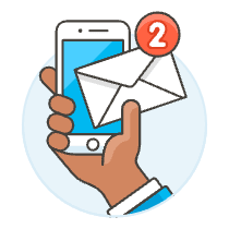 Email Notifications 2 3 Illustration from UX Colors Set