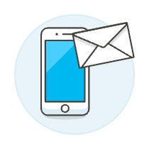 Email Phone Illustration from UX Colors Set