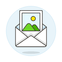 Photo Mail Illustration from UX Colors Set