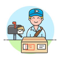 Postman 1 Illustration from UX Colors Set