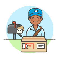 Postman 3 Illustration from UX Colors Set