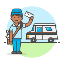 Postman Van 4 Illustration from UX Colors Set