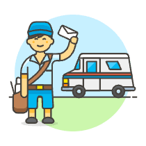 Postman Van 5 Illustration from UX Colors Set