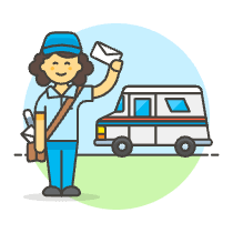 Postman Van 6 Illustration from UX Colors Set