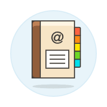 Contact Book Illustration from UX Colors Set