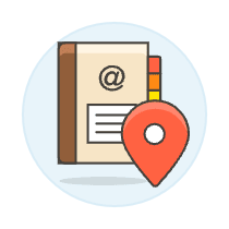 Contact Book Pin Illustration from UX Colors Set