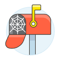 Mailbox Spide Web Illustration from UX Colors Set