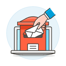 Email Send Redbox 1 Illustration from UX Colors Set