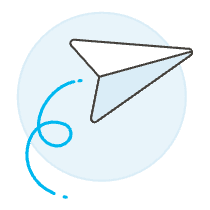 Paper Plane Illustration from UX Colors Set