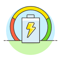 Power Usage Pie Illustration from UX Colors Set