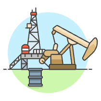 Oil Pumping Illustration from UX Colors Set