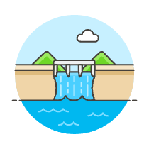 Hydro Power Plant 1 Illustration from UX Colors Set