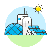 Solar Power Plant Illustration from UX Colors Set