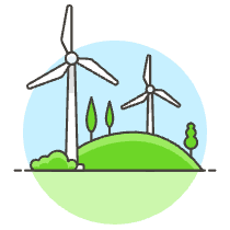 Wind Turbine 1 Illustration from UX Colors Set