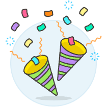Celebration Confentti Illustration from UX Colors Set