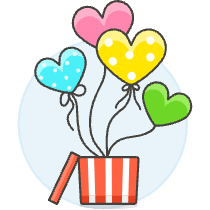 Gift Balloons 1 Illustration from UX Colors Set