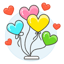 Gift Balloons 2 Illustration from UX Colors Set
