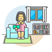 Ralex Sit Reading 1 Illustration from UX Colors Set
