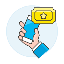 Ticket Reserved 1 Illustration from UX Colors Set