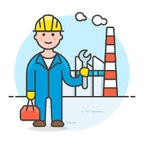 Factory Engineer 1 Illustration from UX Colors Set