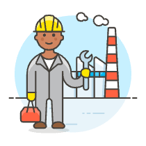 Factory Engineer 3 Illustration from UX Colors Set