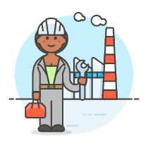 Factory Engineer 4 Illustration from UX Colors Set