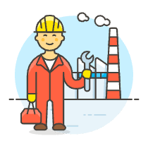 Factory Engineer 5 Illustration from UX Colors Set