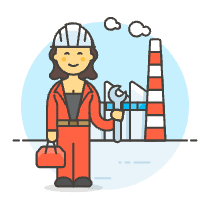 Factory Engineer 6 Illustration from UX Colors Set
