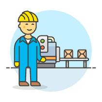 Factory Worker 3 Illustration from UX Colors Set