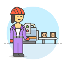 Factory Worker 4 Illustration from UX Colors Set