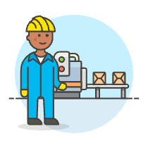 Factory Worker 5 Illustration from UX Colors Set