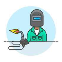 WELDING MACHINE WORKER 3 Illustration from UX Colors Set
