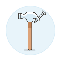 Hammer Nail Illustration from UX Colors Set