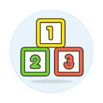 Learning Toy Number Illustration from UX Colors Set