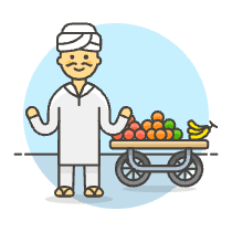 Fruit Vendor 1 Illustration from UX Colors Set