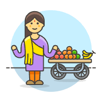 Fruit Vendor 2 Illustration from UX Colors Set