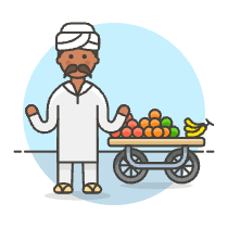 Fruit Vendor 3 Illustration from UX Colors Set
