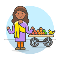 Fruit Vendor 4 Illustration from UX Colors Set