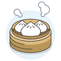 Steam Dumpling Illustration from UX Colors Set