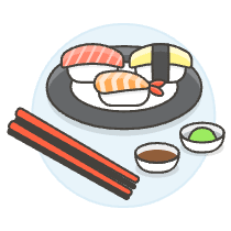 Sushi Plate Illustration from UX Colors Set